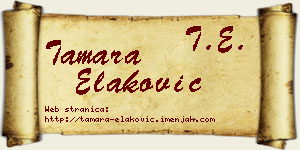 Tamara Elaković vizit kartica